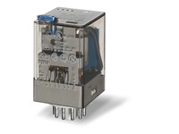 Medium Power 11 Pin Plug-In Relay with Lockable Test Clip Form 3C (3c/o) 220VDC Coil 37300 Ohm 10A 250VAC/30VDC Contacts [60.13.9.220.0040]