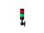 Industrial LED Tubular Econo Beacon Lamp 2 Layer Continuos Red/Green 24VDC NPN with Foldable Mounting Base 64mm Ø x 273mm with Flylead IP20 [CLX-MSL-201-BN-RG]