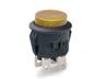 Ø 23mm DPST - Round Bezel Push Button Switch with On/Off 12VDC Lamp Latch; Rating : 10A-250VAC, Fast-On : 4.75Typ in Yellow (illu) [LC2107KYET3B]