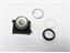 Push Button Actuator Illuminated Latching • White Flush Lens • Metallic Silver 30mm Bezel [P301LWS]