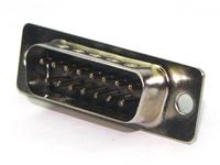 15 way Male D-Sub Connector with Solder termination and Stamped Pins [DA15PE]