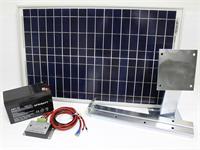 Universal Solar Panel Charger Kit for Gate Motors consisting of 25W Solar Panel, Solar Charge Controller, Bracket and 12V Battery [SOLAR GATE CHARGER KIT]