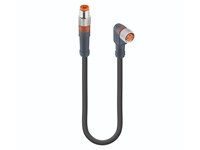 Cordset M8 Male Straight. 3 Pole – M8 Female Right Angled 3 Pole Screw Lock With Led - 1,5m PUR Cable [RSMV 3-RKMWV/LED A 3-224/1,5 M]