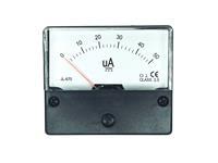 Panel Meter • measuring : DC Amps • Range : 50uA • Shank 52mm • Size : 70x60mm [PM1 50UADC]