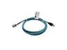 Circular Connector M12 D Cod Female 4p Screw Lock M16 X 1,5 Rear Panel Entry Front Mount To Rj45 Male Plug with 1m Shield TPE Cable IP67. [J224TPESTPU01.0M]