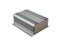 160x110x60,8mm Extruded Heat Dissipating Clear Anodized Aluminium Enclosure with Metal End Plates [1455NHD1601]