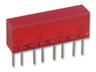 Rectangular LED Light Bar • Hi Eff Red • Red Diffused Lens • IV= 20mcd • 5 x 22mm [L-865/4IDT]