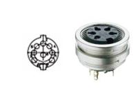 Panel Mount DIN Circular Socket Connector • Locking Type with threaded joint • 8 way • Solder • 60VAC 5A • IP40 [KFV80]