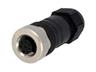 Circular Connector M12 A COD Cable Female Stright. 8 Pole Screw Terminal PG9 Cable Entry [XY-RKC 8/9-ECN]