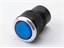Push Button Actuator Non-Illuminated Momentary • Blue Raised Button • Metallic Silver 30mm Bezel [PB302MBS]