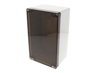 Polycarb Enclosure 200x120x90mm Smoked Lid Grey Body IP66 [1554U2GYSL]