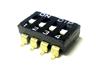 SMT Type DIP Switch • Pitch : 2,54mm • Form : 1A-SPST(NO) • 25mA-24VDC • 1000gf max • PCB-SMD Gull Wing [DMR-04T]