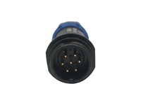 Circular Connector Plastic IP68 Screw Lock Cable End Receptacle 7 Poles Male 15A 500VAC [XY-CC211-7P-II-1C]