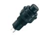 Panel-Mount Push Button Switch • Momentary • Form : SPST-0-(1) • 3A-125 VAC • Solder-Lug • Black-Button [DS257BK]