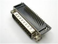 44 way Male D-Sub Connector with PCB Right Angle termination and High Density Pins [DBPA44PHD]