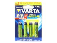 1.2V 800mAH Nickel-Metal Hydride Rechargeable Battery • AAA [NH-AAA800BP4 VARTA]