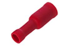 Insulated Bullet Lug • Female • 4mm Stud • for Wire Range : 0.34 to 1.57 mm² • Red [LX15000]