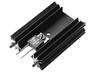 Extruded Heatsink for PCB Mounting for TO-3P TO-220 • pattern Drilled • Rth= 14 K/W • Length : 25.4mm • Black Anodised surface [SK104ST1]