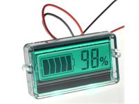 Programmable LCD Battery Power Indicator for Lead-Acid(12-24V) /PB-ACID and L1/1S-7S Lithium Batteries. I/P Voltage 8-30V [BDD BATT VOLTAGE MONITOR LCD]