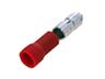 Insulated Bullet Lug • Male • 4mm Stud • for Wire Range : 0.34 to 1.57 mm² • Red [LZ15000]