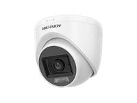 Hikvision Smart Hybrid Light Turret Camera 2MP, 2.8mm Lens, 20M IR, Res:1920×1080, PAL/NTSC, Switchable:TVI/AHD/CVI/CVBS, Digital WDR, Plastic Housing, PSU:12VDC±25% Max 3.3W, Pan:0~360°, Tilt:0~75°, Rotation:0~360°, 84.6mm×Ø85.02mm [HKV DS-2CE76D0T-LPFS (2.8MM)]