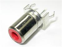PCB Mount Female RCA Connector with Red Insulation [MR573 RED]