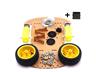 Clear Acrylic 2WD Robot Chassis Kit with Gear Motors, Wheels, Battery Box AND Speed Encoder [HKD CHASSIS 2WD KIT ACRYLIC]