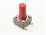 Tactile Switch • Form : 1A - SPST (NO)/4Termn • 50mA-12VDC • 260gf • SMD • Red • Case Size : 6x6 ,Height : 9.5, Lever : 6mm [DTSM65R]
