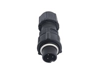 Circular Connector Plastic IP67 Waterproof Bayonet Lock Male Cable End Plug 3 Pole 5A/250VAC 4,5-6,5mm Cable OD -40 - 105° [DF03MCC-KLS7001]