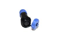 Circular Connector Plastic IP68 Screw Lock Female Cable End Receptacle With Cap 4 Poles 5A/200VAC 4-6,5mm Cable OD [XY-CC131-4S-I-C]