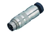 4 way Male Cylindrical Cable Connector with Screw Lock and Shield Ring [99-5609-15-04]