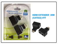 HDMI Extender 30m, Extends HDMI Over Two CAT5E/CAT6 RJ45 Network Cables, 3D and 1080P Support, Power Adapter Not needed. Note : must use 2 CAT 5/6 Network Leads [HDMI EXTENDER 30M (CAT5X2) #TT]