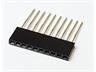 2.54mm PCB Socket Connector • 10 way in Single Row • Straight Pins 15mm Length • Tin Plated [705100-15MM]