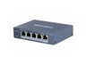 Hikvision 4 Port Gigabit Unmanaged POE Switch, 4×Gigabit PoE Port, 1×Gigabit RJ45 Port, Switching Capacity:10Gbps, Surge Protection:6KV, Up to 300m Long-range Transmission, Max Port Power:Port1:60W, Ports 2 to 4:30W, PSU:48VDC 1.35A/IEEE 802.3af [HKV DS-3E0505HP-E]