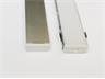 Surface Mount LED Aluminium Profile 17x7mmx1m with Flat milky Cover [LED ALUM PROF 17X7 SURF FLAT 1MT]