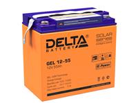 Rechargeable Battery 12V55Ah Gel (L=228 W=137H=214mm) M6 Terminal 16mm 16.7kg [BATT 12V55G DLT]
