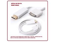 1.8m Apple 30 Pin Connector to HDMI Cable, for IPAD, Iphone and IPOD with 30 Pin. [APPLE 30 PIN TO HDMI CABLE]