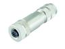 4 way Female Cylindrical Cable Connector with Screw Lock , Shieldable and Diecasted Zinc Thread Ring [99-3728-810-04]