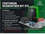 Centurion D6 Smart Gate Motor Kit - Includes: 2X4 Button Remotes - 2X12V7AH Batteries - Base Plate & 2X2M Steel Racks, Excludes Anti-Theft Bracket [CEN D6SMARTB00 KIT-STL]