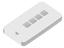 71x39x11mm ABS Handheld Enclosure for 4 Button Remote Control in White with Light Grey plastic edge Colour [TEKO 13124.30]