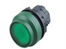 Push Button Actuator Illuminated Latching • Green Lens • Green 30mm High Bezel [P304LGG]