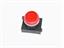 Push Button Actuator Illuminated Latching • Red Raised Lens • Red 30mm Bezel [P302LRR]
