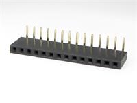14 way 2.54mm PCB Right Angled Pins SIL Female Socket Header [724140]
