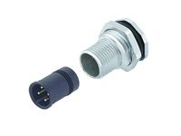 4 way Male Socket Connector with IP68 250V 4A Screw Locking and Solder termination [99-3431-216-04]