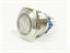 Ø25mm Vandal Proof Stainless Steel IP67 Push Button and Red 220V LED Ring Illuminated Switch with 1N/O 1N/C Momentary Operation and 5A-250VAC Rating [AVP25F-M3SCR220]
