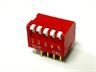 Piano Type DIP Switch • Pitch : 2,54mm • Form : 1A-SPST(NO) • 25mA-24VDC • 400gf max • PCB-Thru-Hole Straight [KTP05]