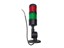 Industrial LED Tubular Econo Beacon Lamp 2 Layer Continuos Red/Green 24VDC NPN with Foldable Mounting Base 64mm Ø x 273mm with Flylead IP20 [CLX-MSL-201-FN-RG(B)]