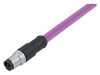 Cordset - PROFIBUS M12 B COD Male Straight. 5 Pole Single End - 2M PUR Violet Cable 7,6mm OD. [0975 254 102/2M]