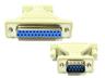 Port Adaptor • DE9-pin Male ~to~ DB25-pin Female • Moulded [XY-GC06A]