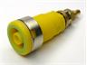 4mm Panel Mount Banana Socket with Built-In Safety in Green/Yellow [SEB2600G GRN/YL]